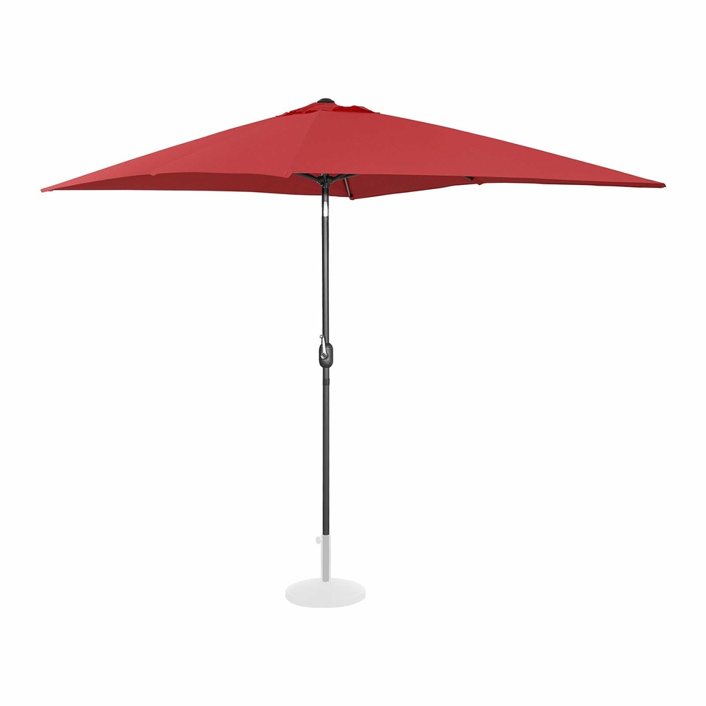 Grand parasol de jardin rectangulaire 200 x 300 cm inclinable bordeaux