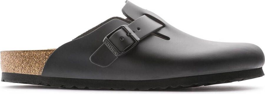 Birkenstock slipper BOSTON Black narrow Naturleder Smooth Leather