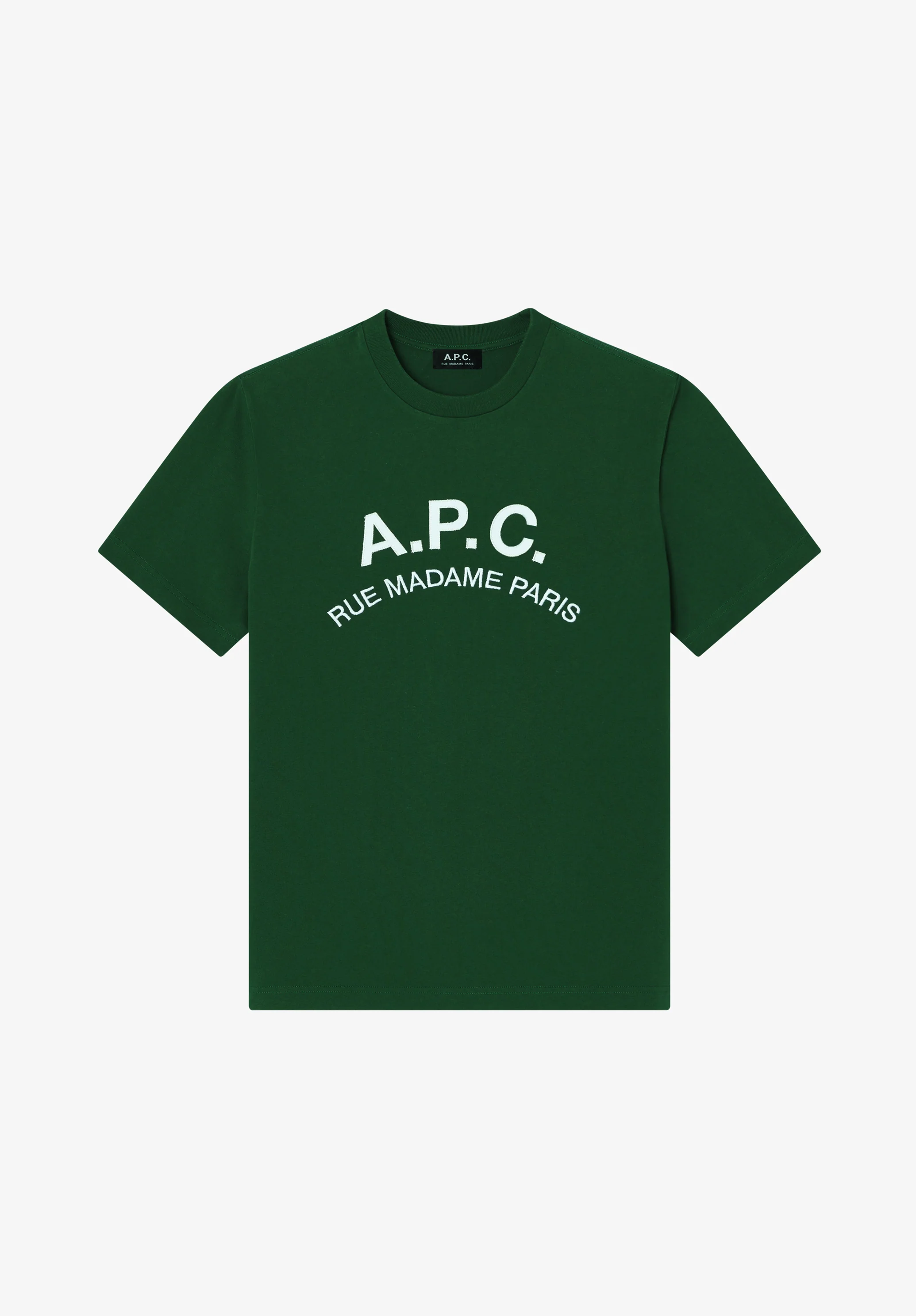 T-shirt vert foncé à logo A.P.C. effet vintage - Vert fonce