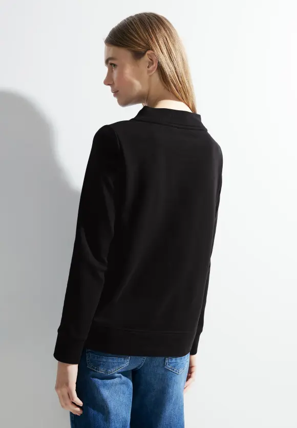 Sweatshirt mit Stehkragen - Black