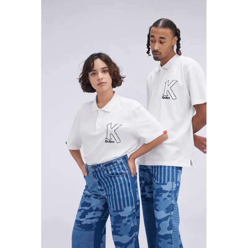 ORGANIC BIG K POLO BLANC POLO MANCHES COURTES Coton No Gender
