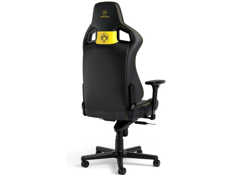 noblechairs Gaming-Stuhl Epic Borussia Dortmund Edition Gel Gaming-Computersessel aus Kunstleder und mit 120 kg Belastbarkeit