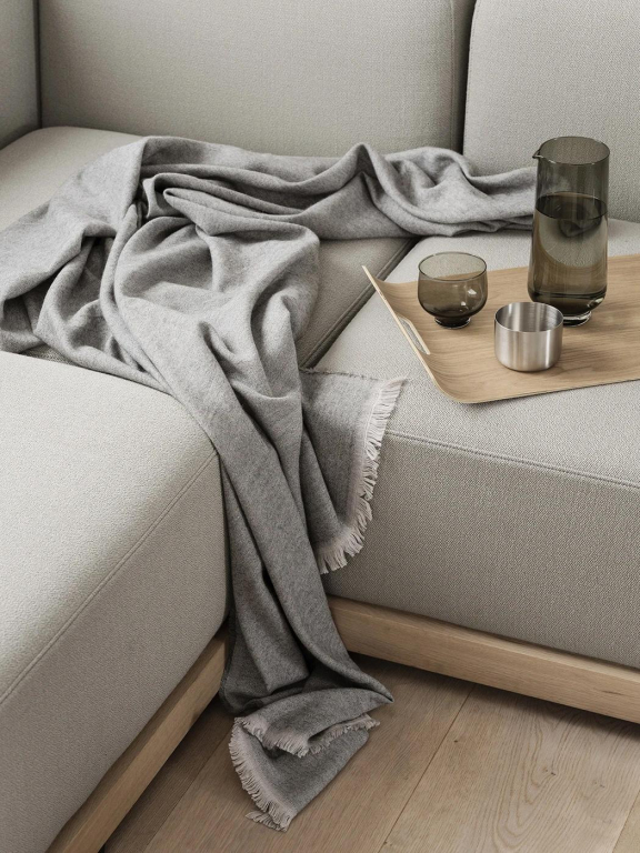 Blomus Melange plaid steel gray
