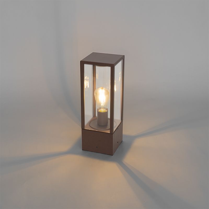 Industriële staande buitenlamp roestbruin 40 cm IP44 - Charlois