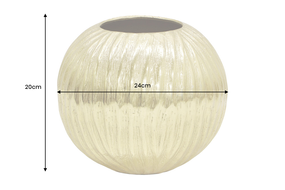Moderne Vase ELEGANCE 25cm gold antik Hammerschlag Design
