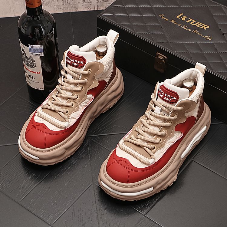 Mr Ozera - Veterschoenen met letters en platform