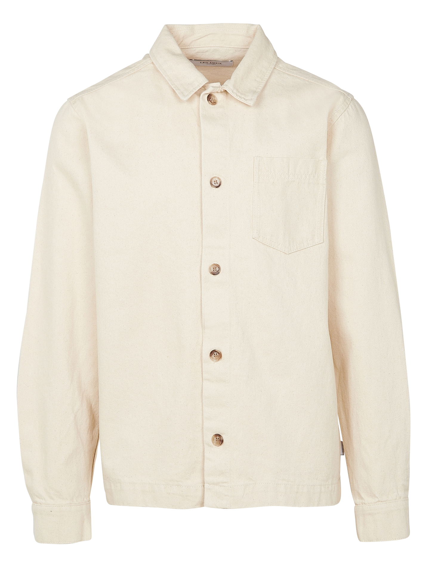 Chemise col classique en coton bio| Beige