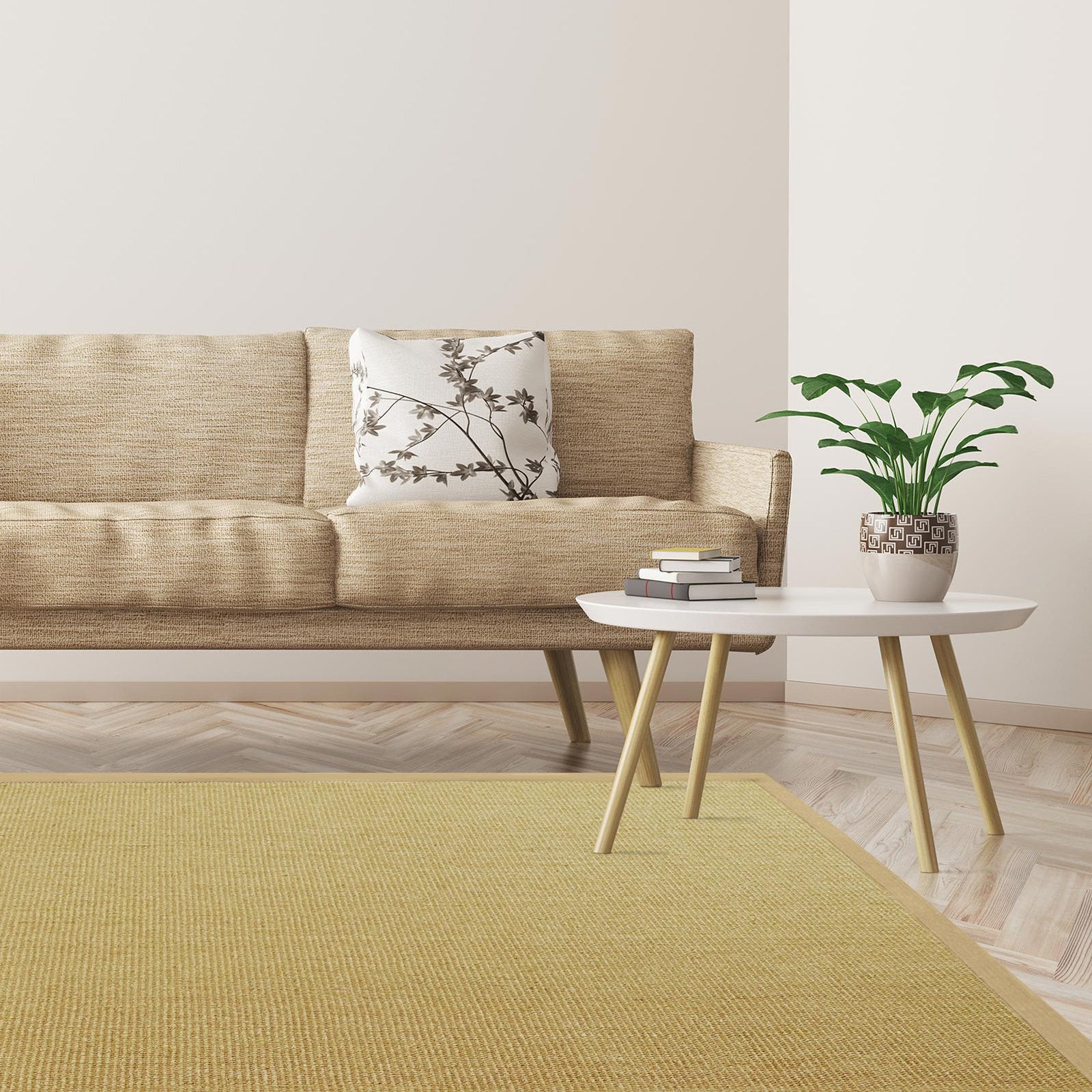 Karat Sisal-Teppich Amazonas | Natur | Bordüre: Natur