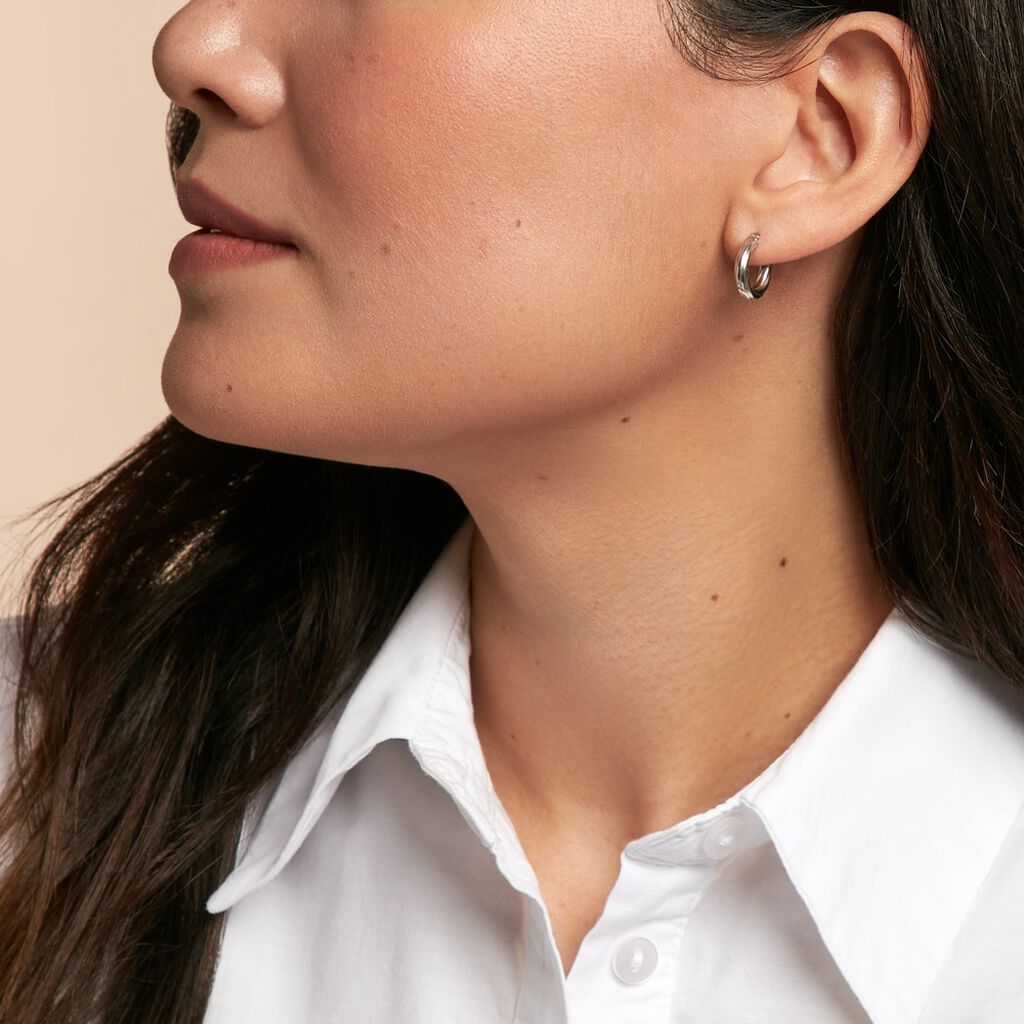 Créoles Maia Argent Blanc