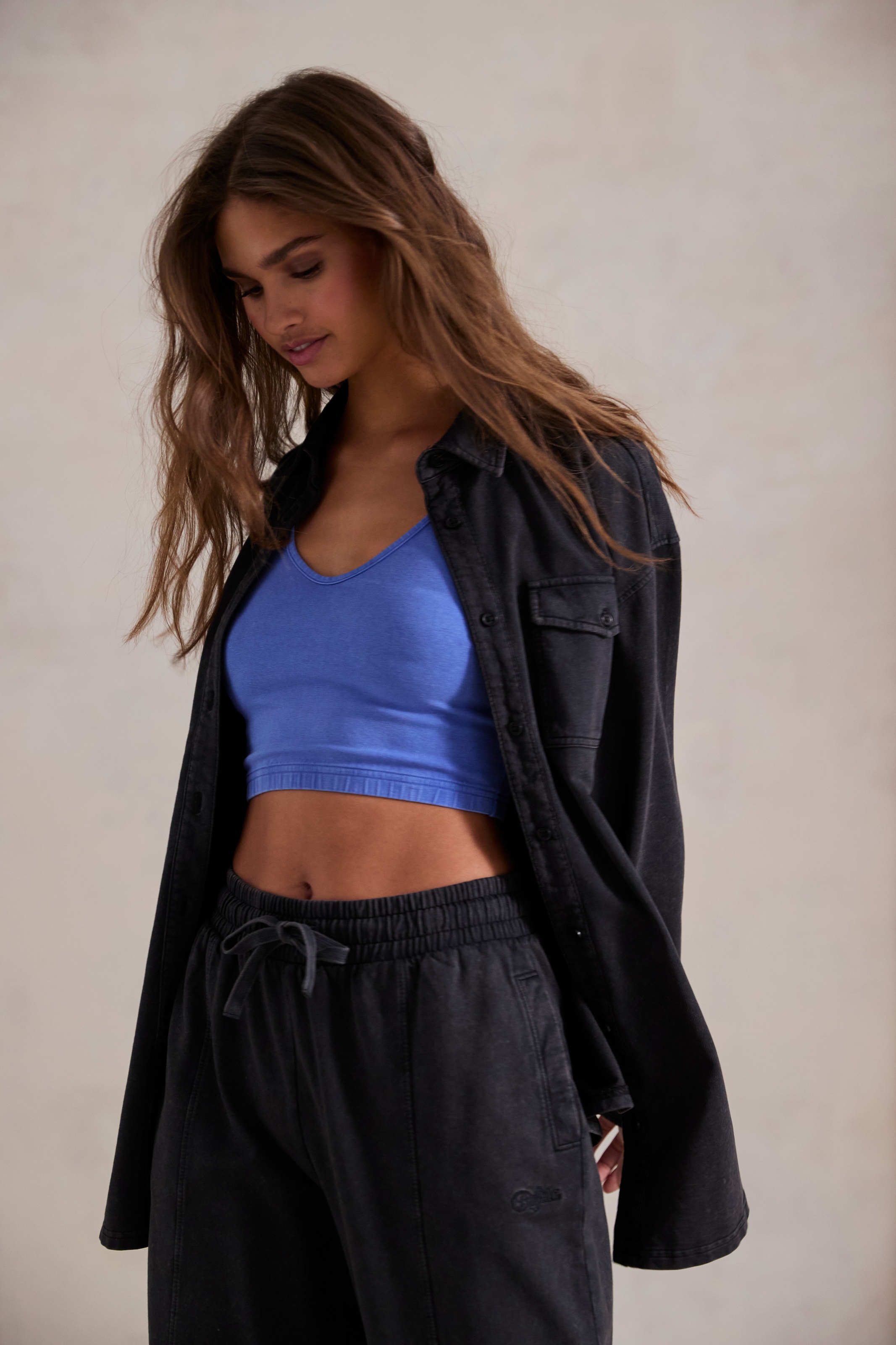 Buffalo Blusenshirt Loungeshirt im Used-Look, Loungewear