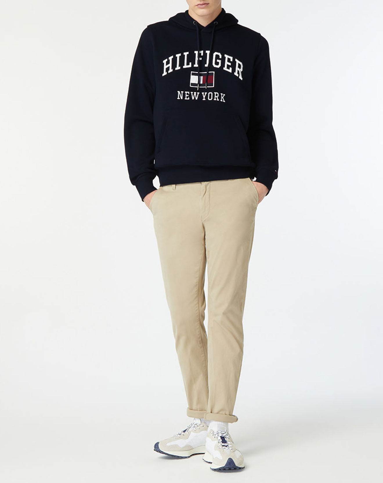 Tommy Hilfiger Sweat à capuche Modern Varsity bleu marine