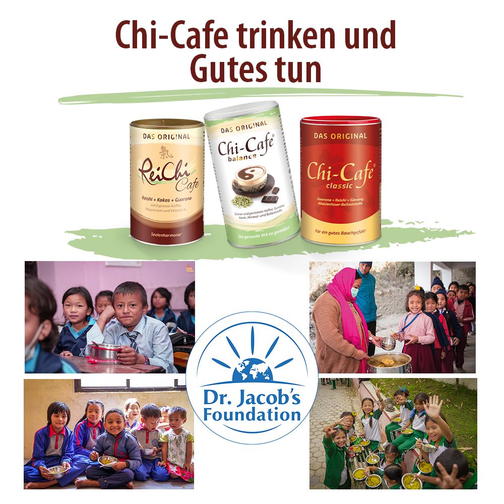 Chi-Cafe BIO Wellness Kaffee mit Akazienfaser Guarana Reishi-Pilz Ginseng vegan