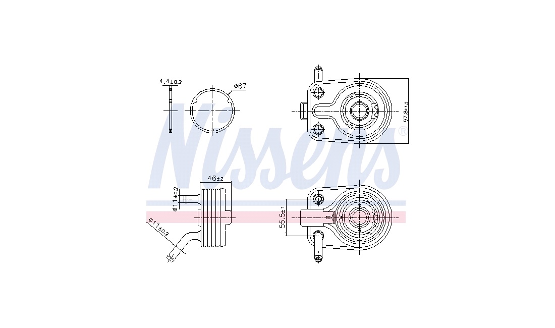 Oliekøler, motor