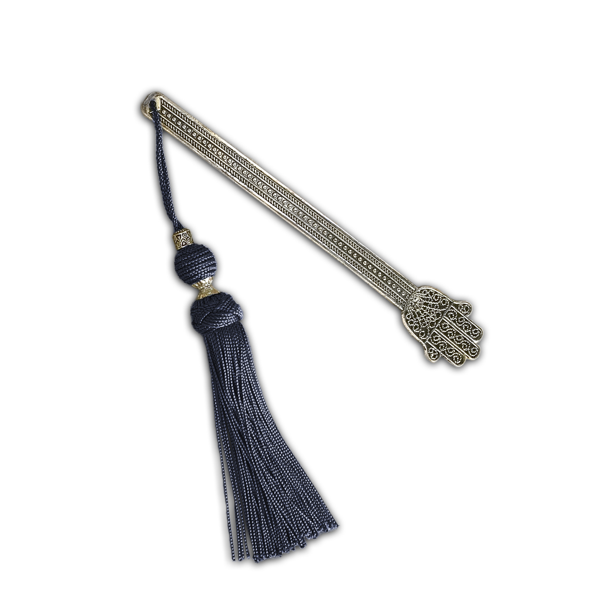 Lesezeichen 'Fatima' mit Troddel, blau, L 18 cm, B 3 cm günstig bestellen