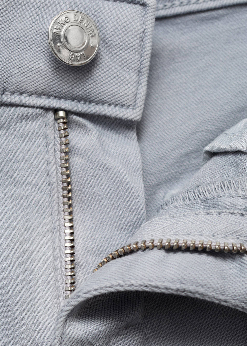 Mango Kids wide leg jeans light blue denim