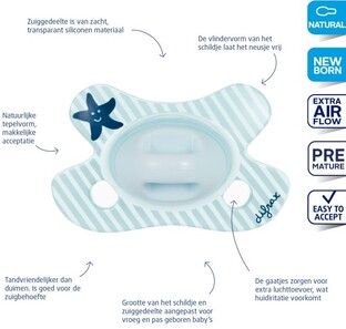 Difrax Fopspeen Natural Newborn - Prematuur 1ST