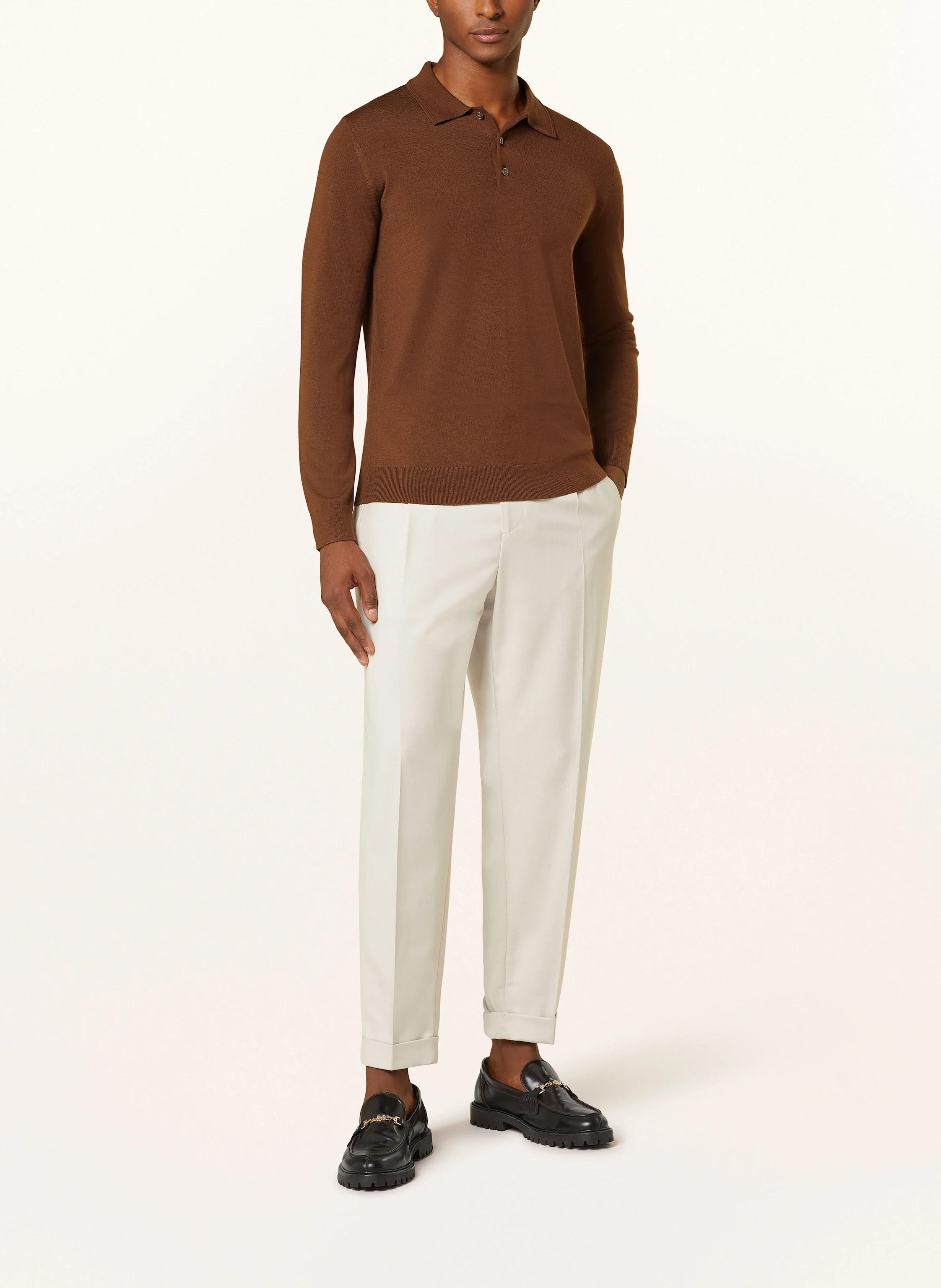 REISS Strick-Poloshirt TRAFFORD aus Merinowolle