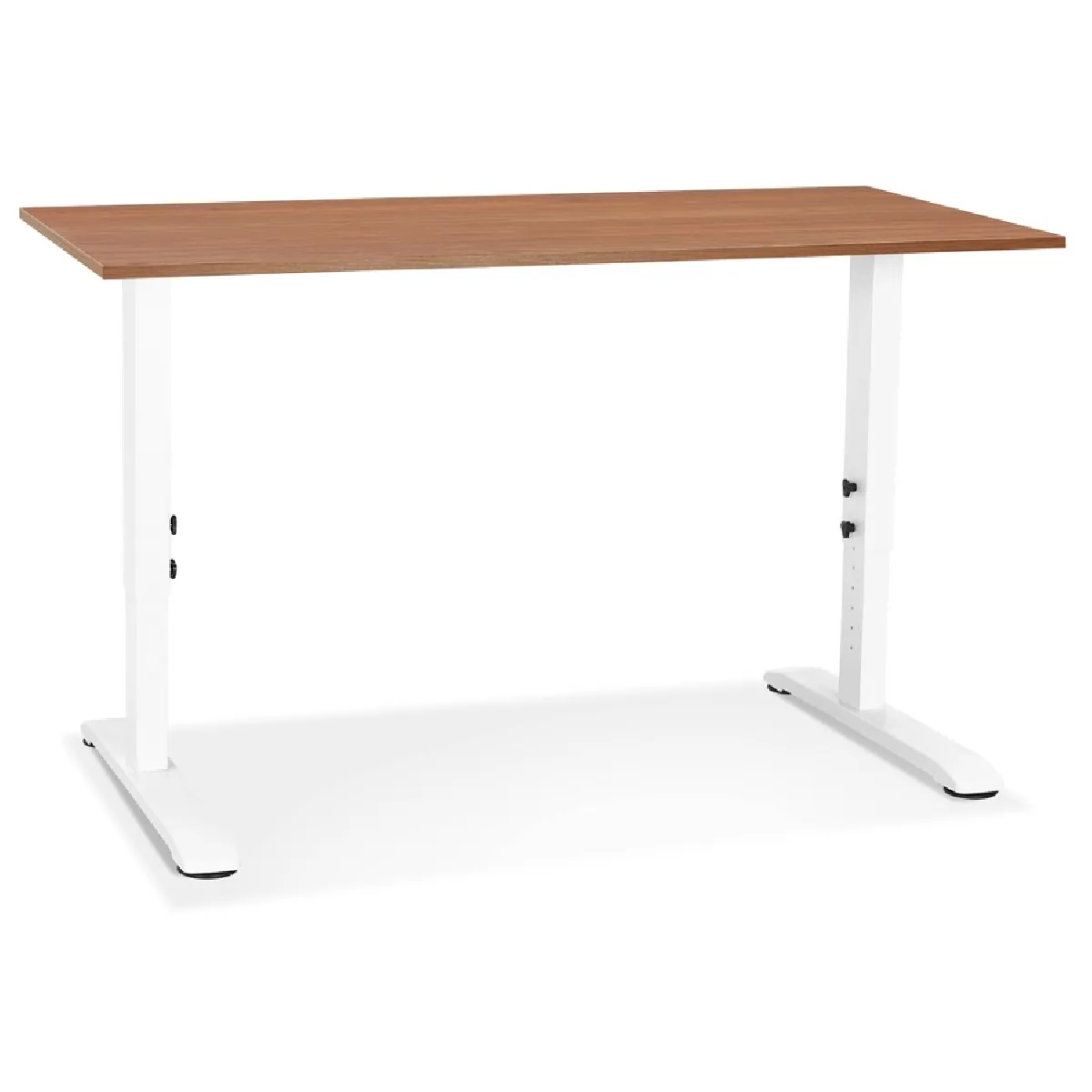 Alterego Bureau OSMOSE Réglable - Noyer/Blanc