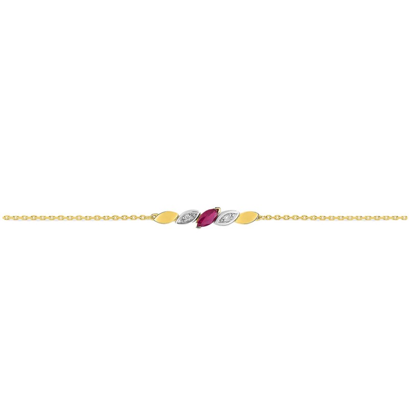 Bracelet Femme - Or 18 Carats - Longueur : 18 cm
