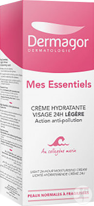 Dermagor Mes Essentiels Crème Hydratante Visage 24H Légère Peaux Normales À Fragilisées Tube 40ml
