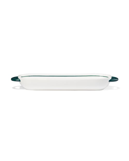 Plat de service 34x12cm Tablemates new bone white with green