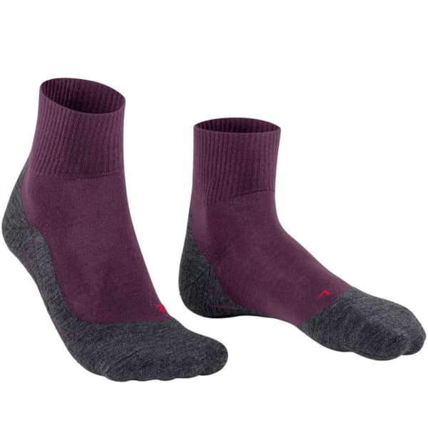 Chaussette randonnée FALKE TK5 WANDER WOOL SHORT W DARK MAUVE