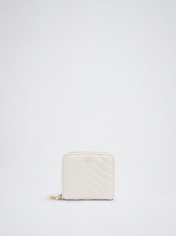 Carteira acolchoada - Off-White