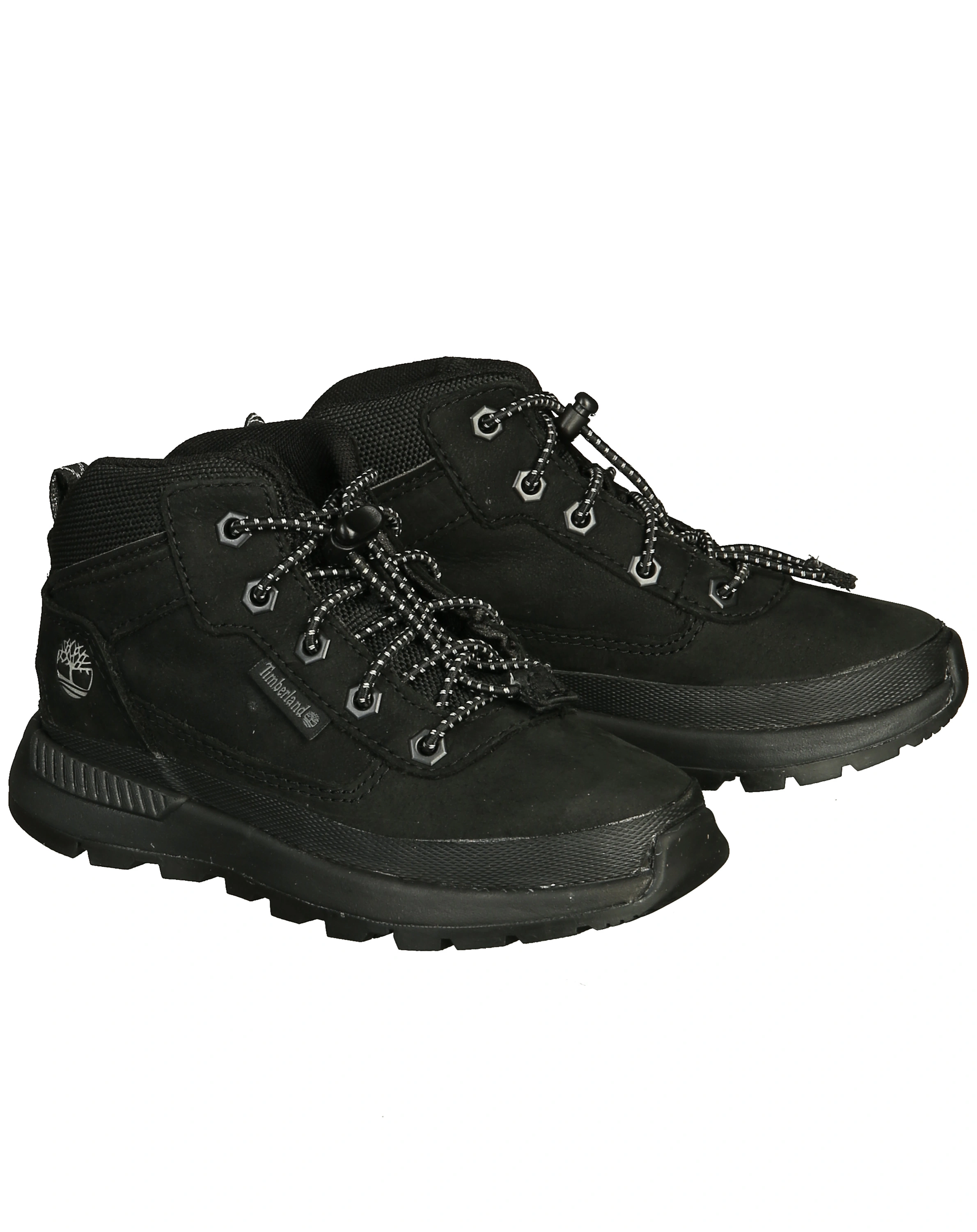 Leder-Schnürboots FIELD TREKKER MID in jet black