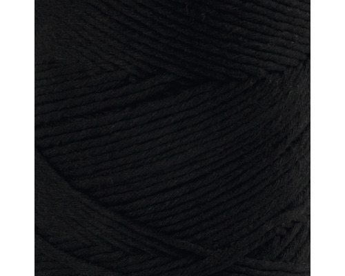 Macramé garen 2 mm, zwart, enkele draad