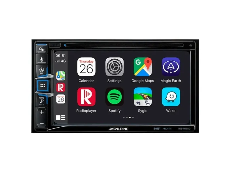 Alpine INE-W611D 2-DIN multimedia station med navi