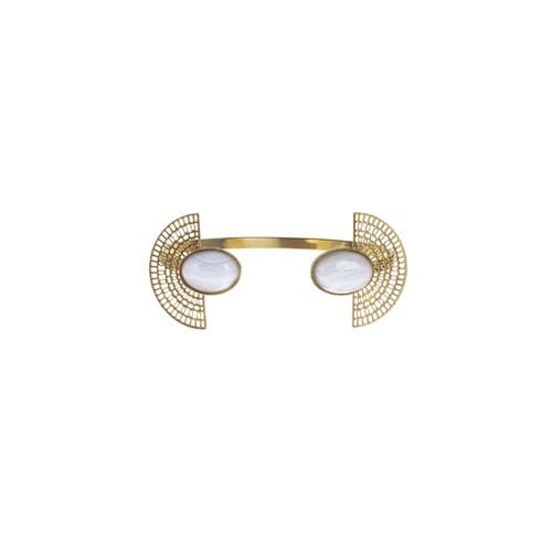 Bracelet azteque nacre blanche
