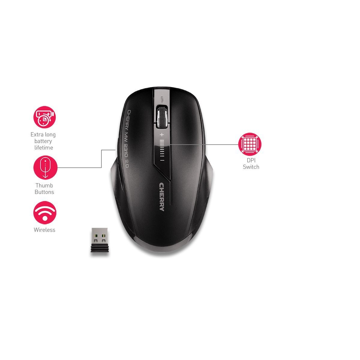 Cherry MW 2310 2.0 - Sans fil optique