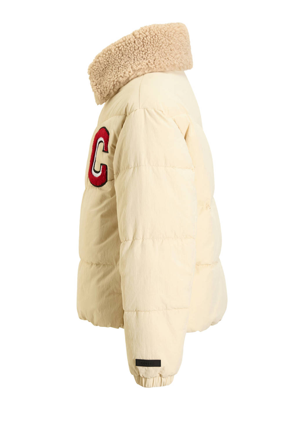 Coolcat Puffer Winterjas Joycemet Teddy Kraag Zand