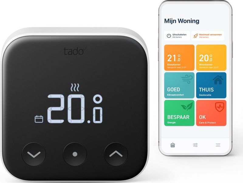 tado° - Slimme Thermostaat X - Smart Thermostaat - Bedrade Variant - Zwart/Wit