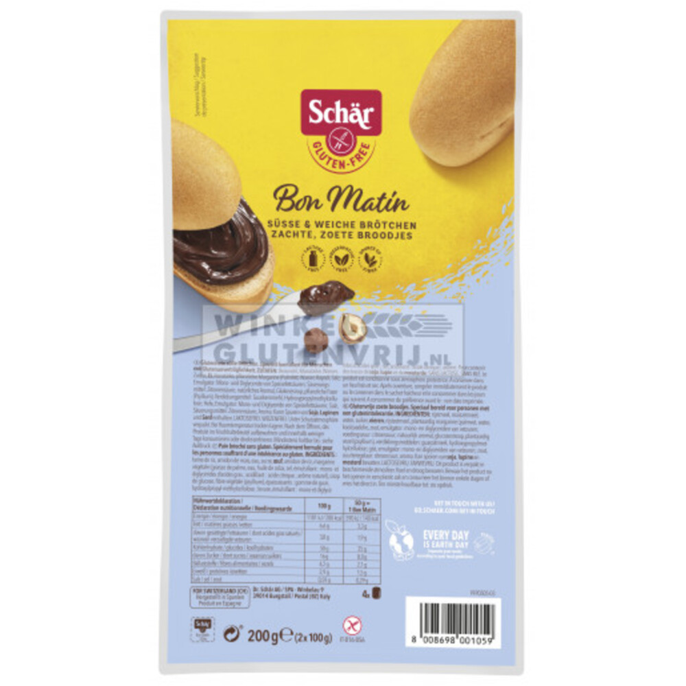 3x Schar Bon Matin Zoet Broodje200 gr