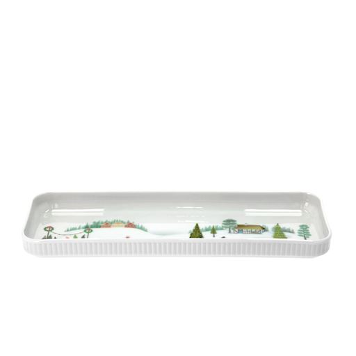 Pillivuyt Vinter Rektangulært Fad, Vintereventyr, 36x12 cm