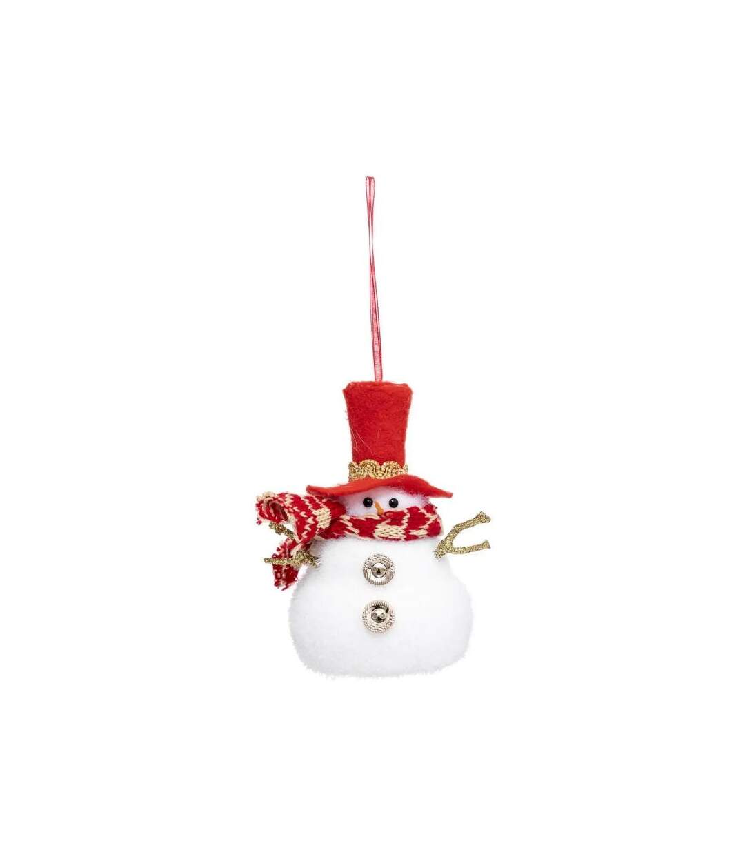 Sujet de Noël Bonhomme de Neige 11cm Blanc