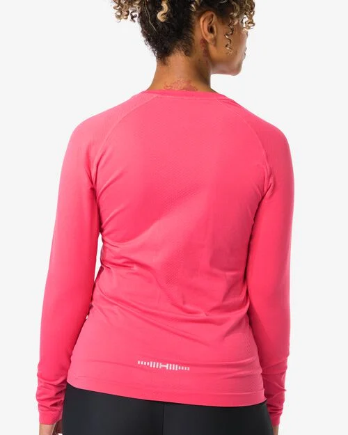 maillot de sport sans couture pour femme rose vif