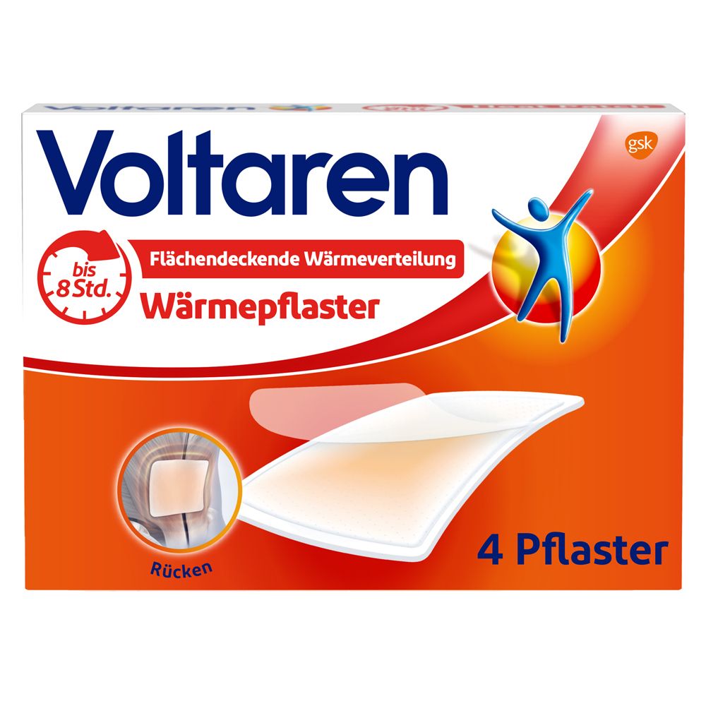 Voltaren Wärmepflaster ohne Arzneimittelwirkstoff, 4 Pflaster - Jetzt 20% Rabatt mit dem Code voltaren20 sparen