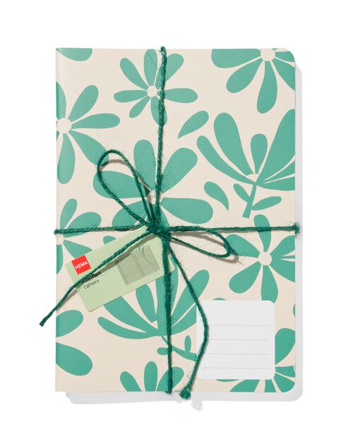 carnets A5 fleurs - 3 pièces