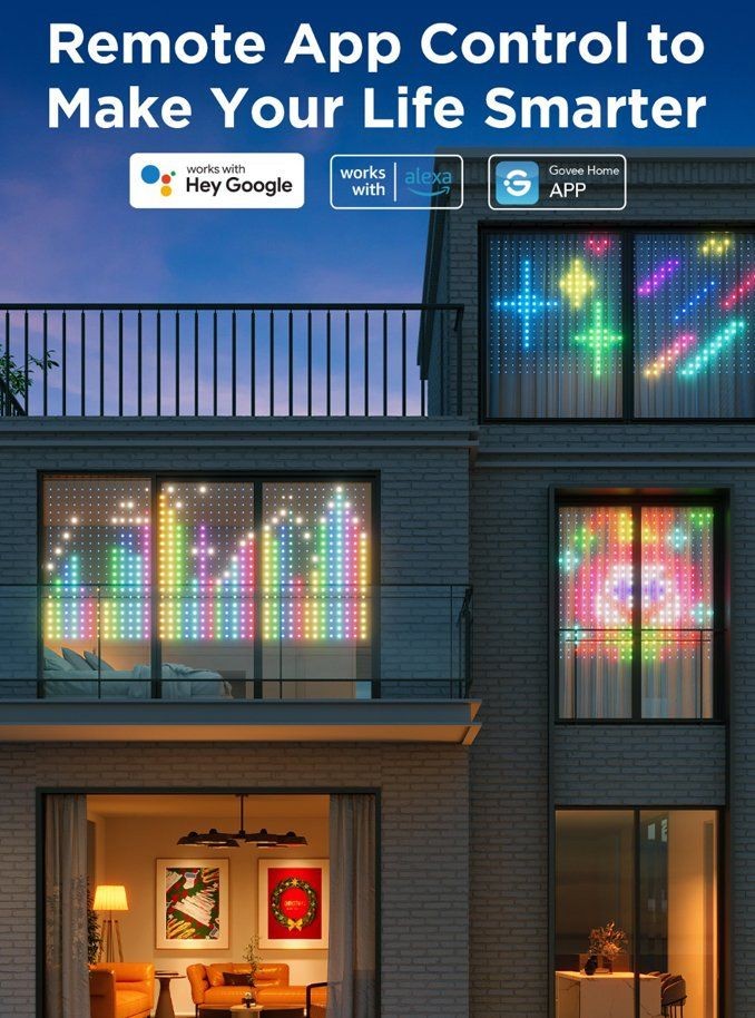 Govee WIFI & Bluetooth Curtain Light 1.5x1.5m 400 LEDs