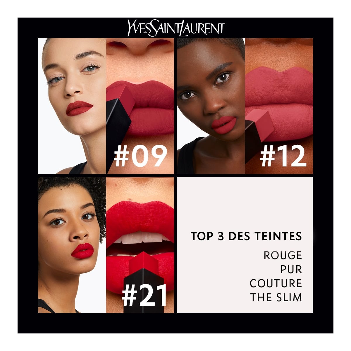 YVES SAINT LAURENT Rouge Pur Couture The Slim Rouge à Lèvres Ultra Mat