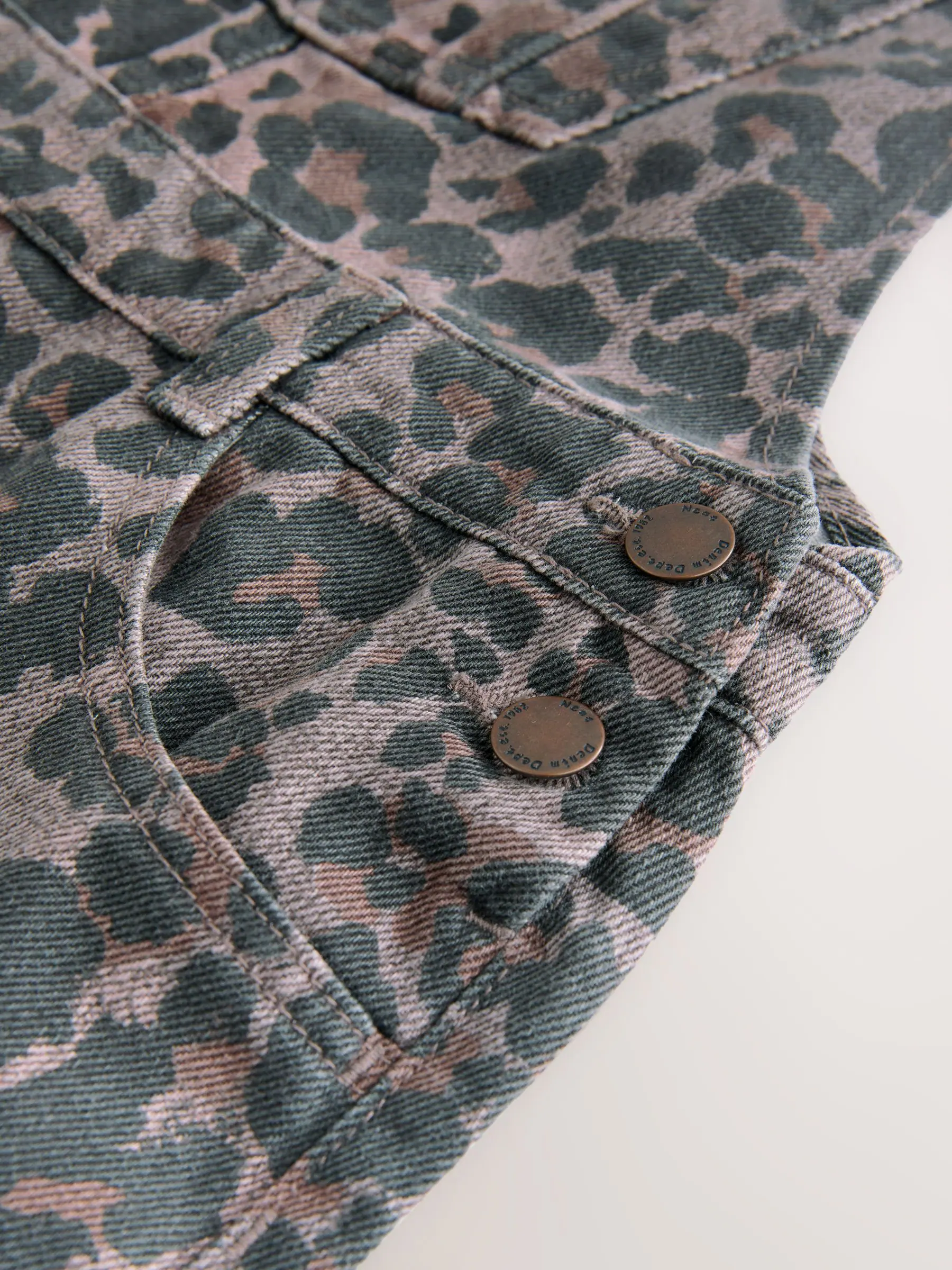 Chocoladebruin - Animal Print Dungaree (3-16yrs)