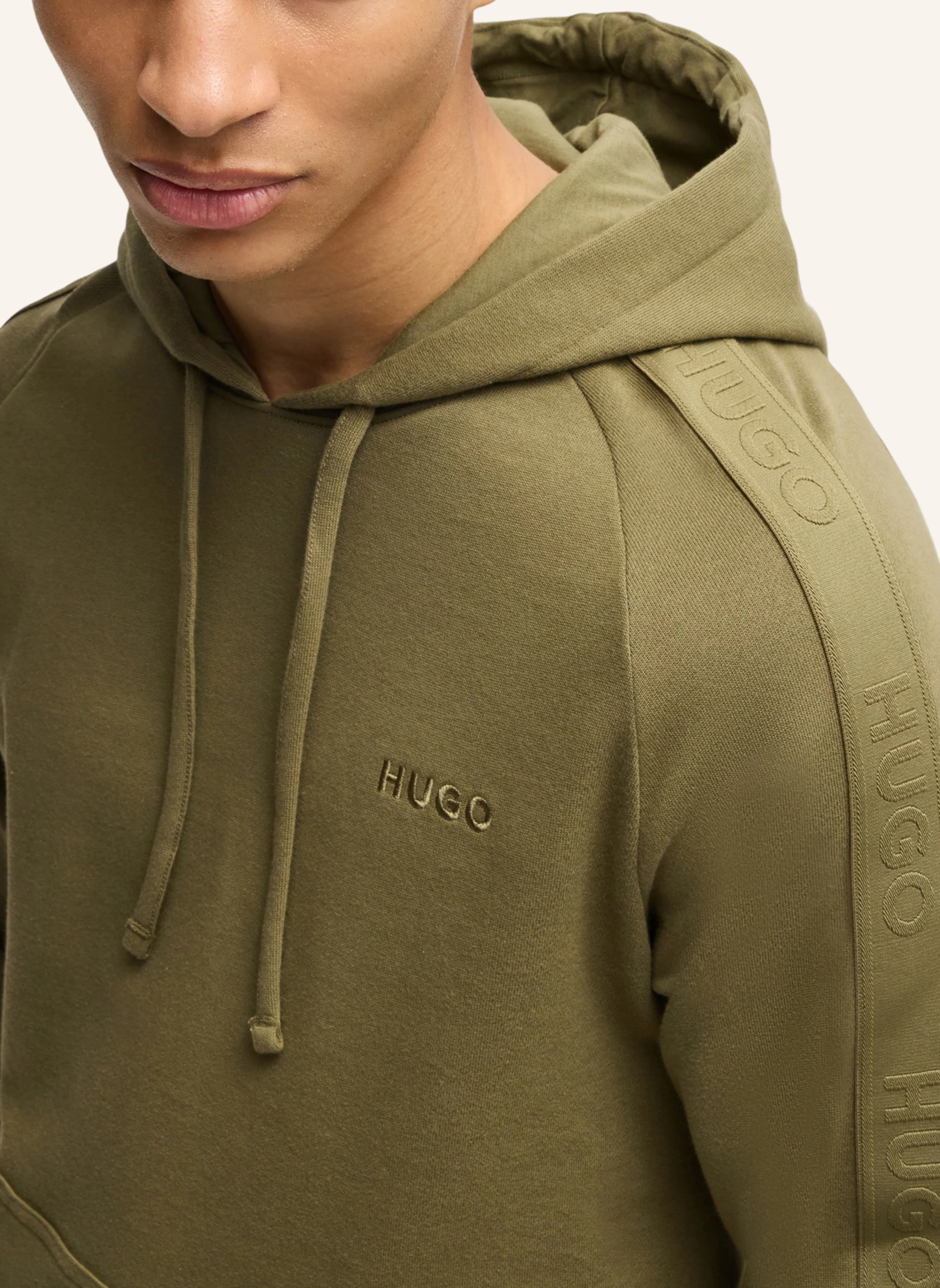 HUGO Loungewear Oberteil TONAL LOGO HOODIE Regular Fit
