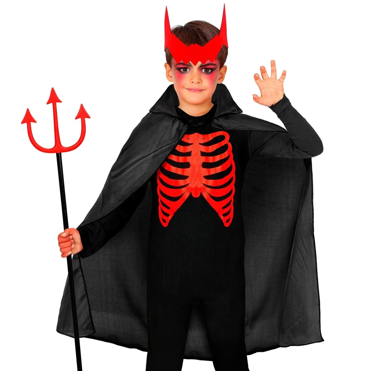 Halloween Cape Zwart Kind 90cm
