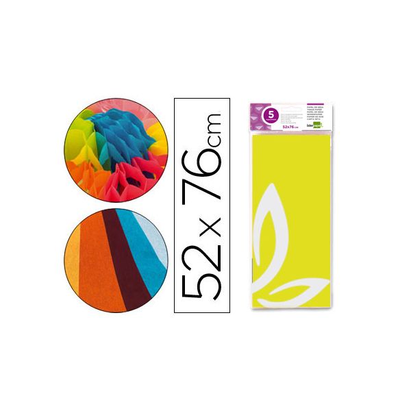 Liderpapel Papel Seda 52x76cm 18g Amarelo