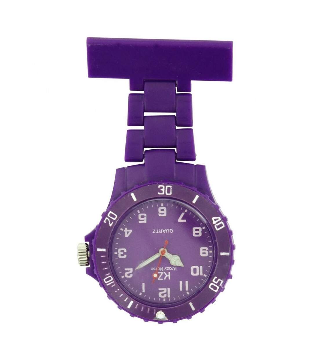 Montre infirmière Plastique Mauve broche 85