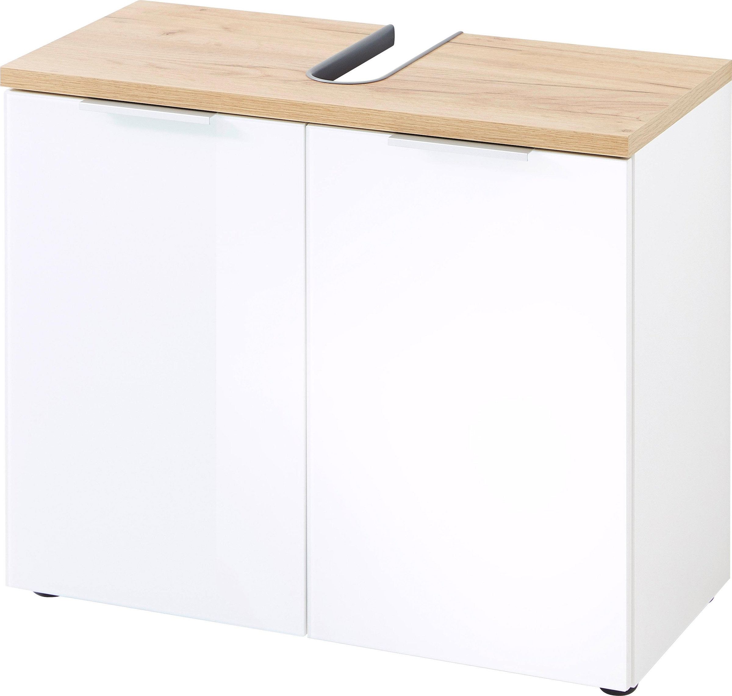 GERMANIA Waschbeckenunterschrank »Pescara« Front mit Glasauflage