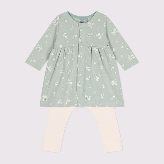 Robe & Legging en coton   Herbier        3 mois   de               Petit Bateau