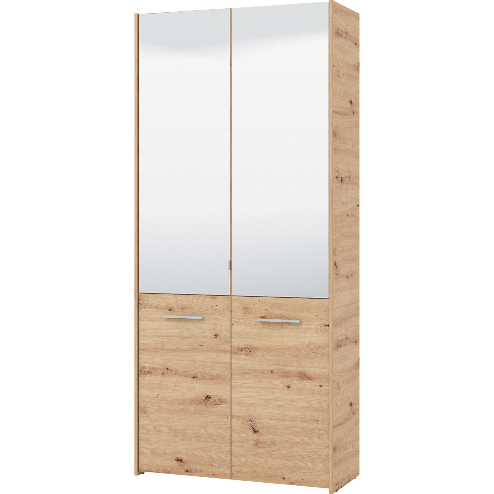Schuhschrank Menorca Dekor Eiche Artisan 89,5 x 199 x 37,5 cm, mit Spiegel